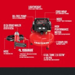 CRAFTSMAN Brad Nailer and Air Compressor Combo Kit Review