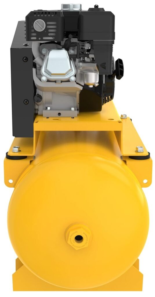 DEWALT 30 Gallon Gas Air Compressor Powered by HONDA GX160 Engine with Oil Lubricated Twin Cylinder Pump and Cast Iron Crankcase, Ideal for Service Trucks: 175 PSI, Truck Mounted