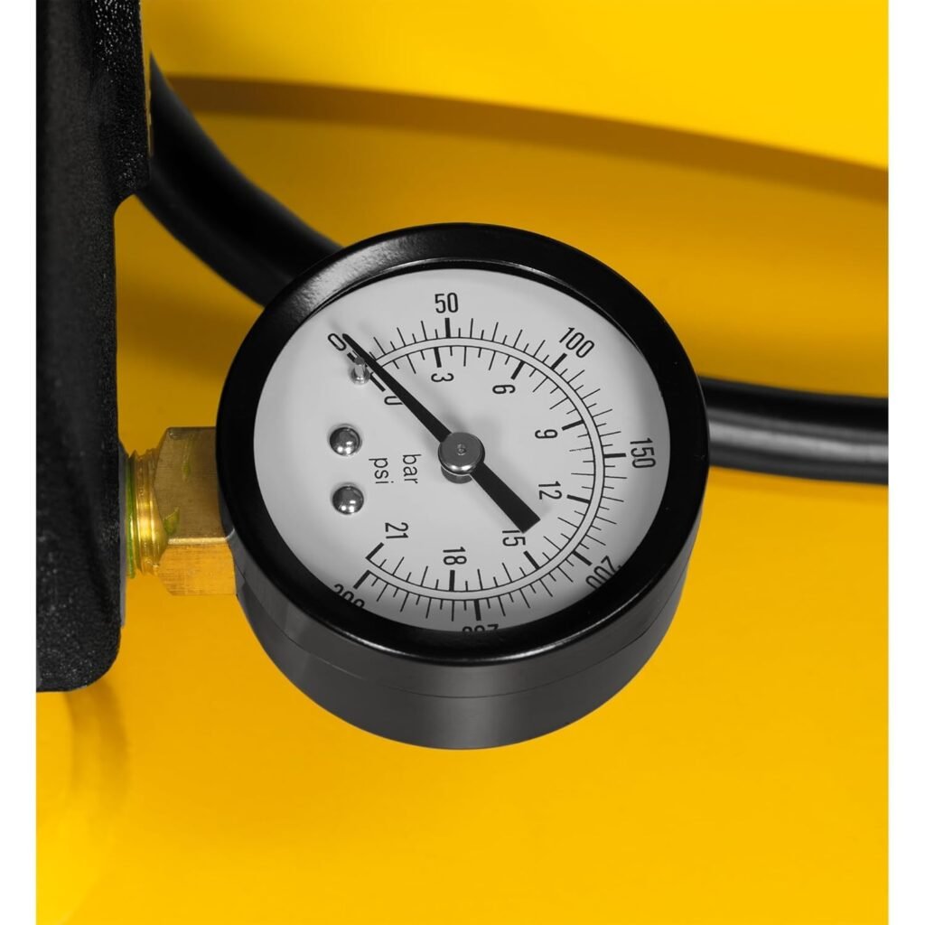 DEWALT 80 Gallon Vertical Air Compressor, 5 HP, 175 Max PSI, Single Stage, Oil Lube, 230V - High Performance Industrial Air Compressor for Professional Use - Durable and Efficient 80 Gallon Compressor
