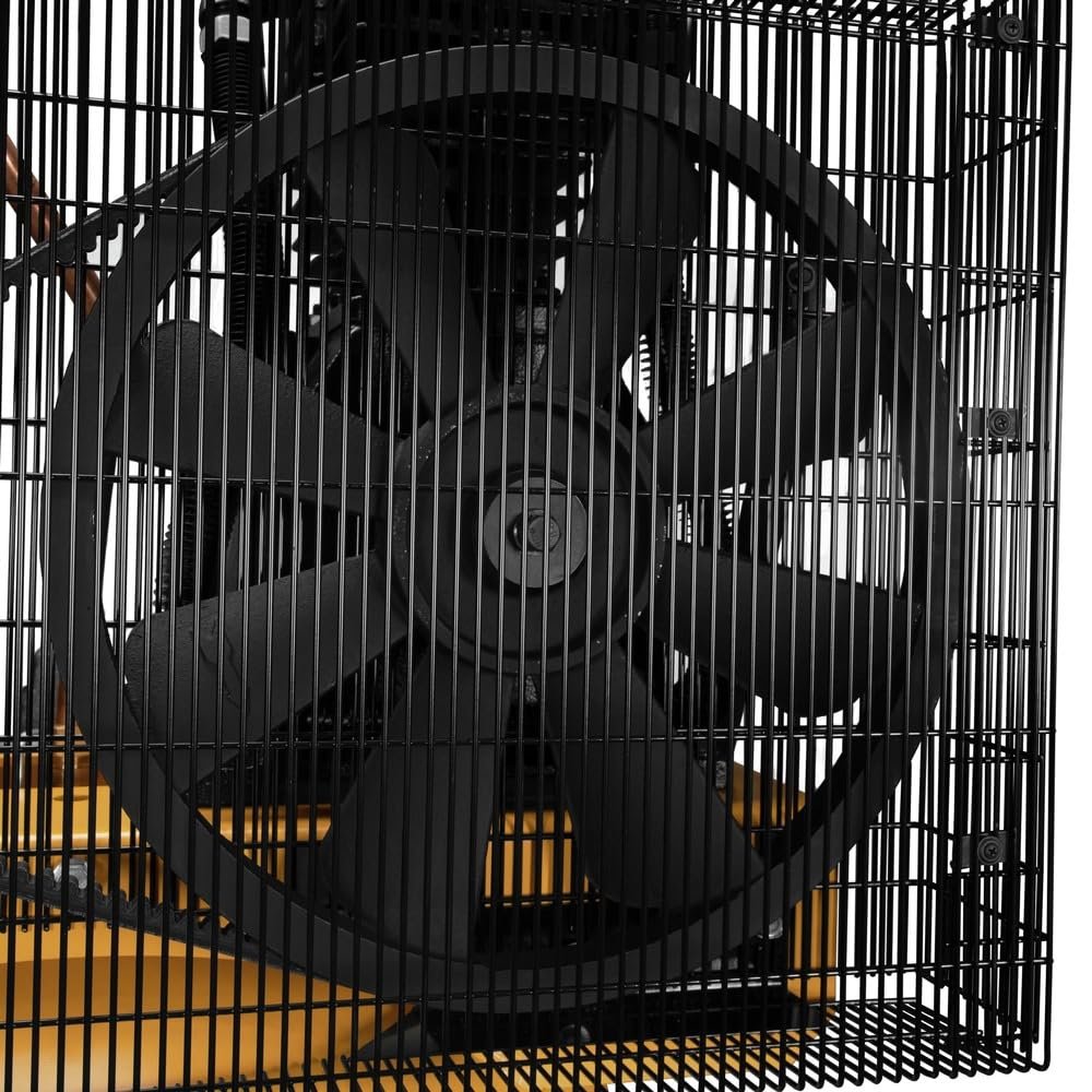 DEWALT 80 Gallon Vertical Air Compressor with 2 Stage Oil Lubricated Pump, Heavy Duty 240V Induction Motor, 175 Max PSI, 14.6 SCFM @ 100 PSI, Durable and efficient, Ideal for Industrial Use.