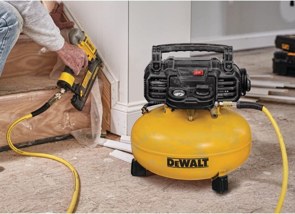 Dewalt DWFP1KITR 18 Gauge Brad Nailer and 6 Gallon Oil-Free Pancake Air Compressor Combo Kit (Renewed)