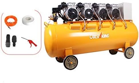 Air Tools Ultra Quiet  Oil-Free 2 horsepower/35 gallon Steel Tank Air Compressor Processing air pump device (yellow,6000W/160L water transport)