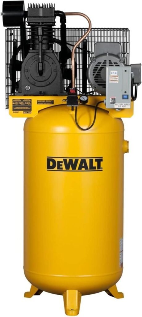DeWalt DXCMV7518075 Two-Stage Cast Iron Industrial Air Compressor, 80-Gallon