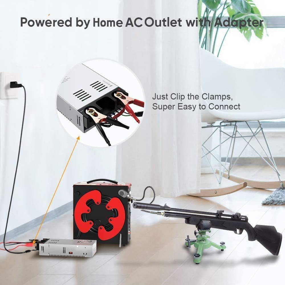 GX PUMP GX-E-CS3 PCP Air Compressor, Auto-Stop,Oil-Free, Built-in Water-Oil Separator Filter, Powered by Car 12V DC or Home 110V AC w/Converter,4500Psi/30Mpa,Paintball Air Compressor Pump GX PUMP GX-E-CS3 PCP Air Compressor, Auto-Stop,Oil-Free, Built-in Water-Oil Separator Filter, Powered by Car 12V DC or Home 110V AC w/Converter,4500Psi/30Mpa,Paintball Air Compressor Pump