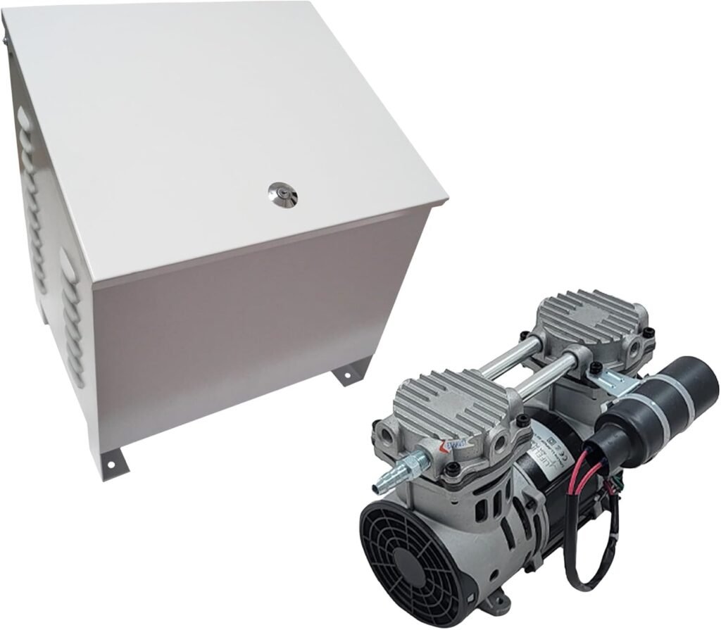 HALF OFF PONDS 3.9 CFM Deep Water Aeration Rocking Piston Air Compressor with Cabinet for Aeration of Ponds and Lakes - PA-RP60P-CAB