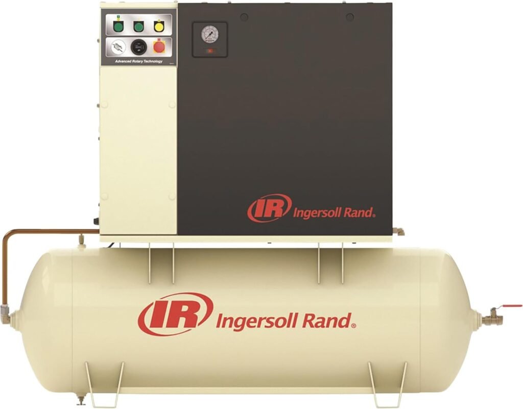 Ingersoll Rand Rotary Screw Air Compressor with Total Air System, 460 Volts, 3 Phase, 15 HP, 55 CFM, 120 Gallon, Model# UP6-15cTAS-125