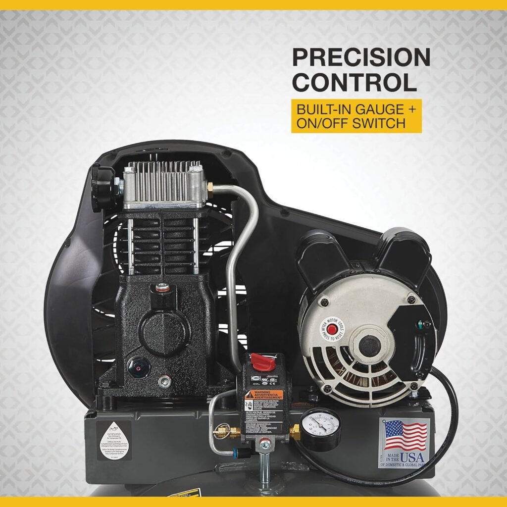 Klutch 29-Gallon Air Compressor, 2.5 HP, 120 Volts, 175 PSI