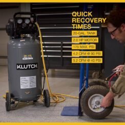 Klutch 60-Gallon Single-Stage Vertical Air Compressor review Klutch 60-Gallon Single-Stage Vertical Air Compressor review
