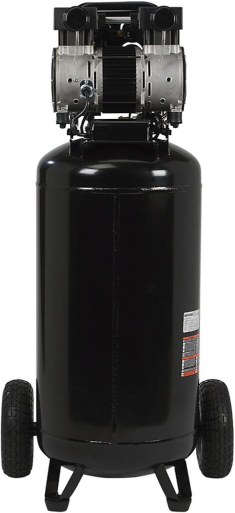 NorthStar Portable Quiet Electric Air Compressor, 1.5 HP, 26 Gallons, 4 SCFM @ 90 PSI