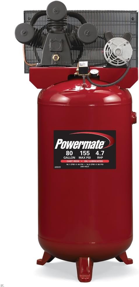 PowerMate Vx PLA4708065 80-Gallon Electric Air Compressor