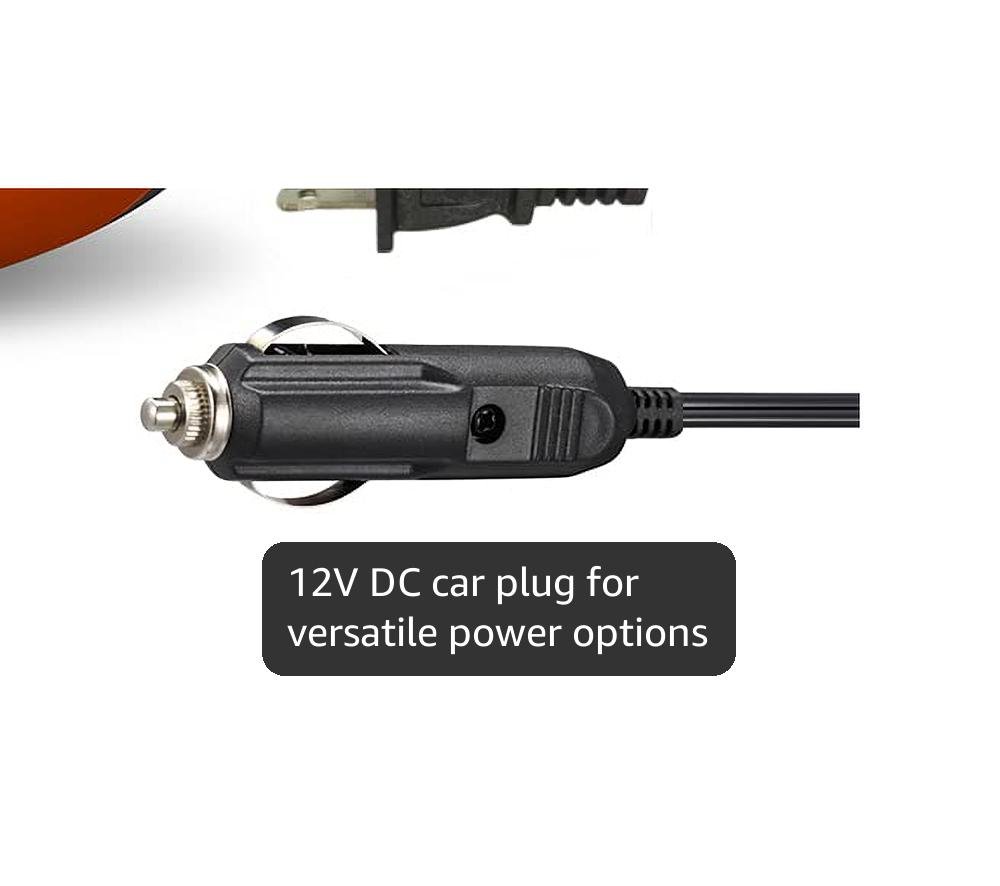 TEROMAS Tire Inflator Portable Air Compressor, Air Pump DC/AC for Car Tires 12V DC and Other Inflatables at Home 110V AC, Digital Electric Tire Pump with Pressure Gauge(Orange)