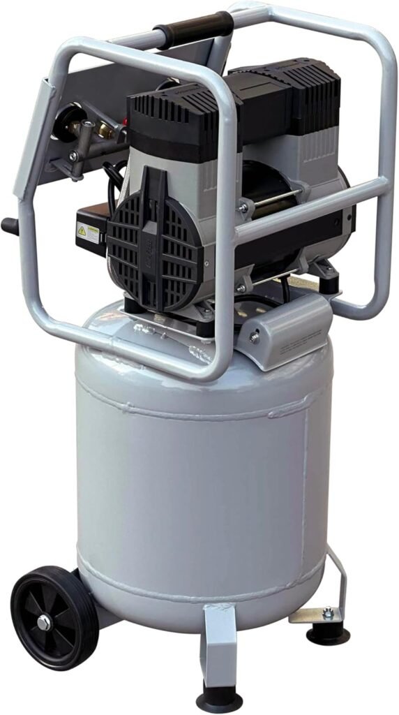 California Air Tools 10020C 2.0 HP Ultra Quiet and Oil-Free Air Compressor, 10 Gallon Steel Tank with Wheels, 70 dBA Noise Level