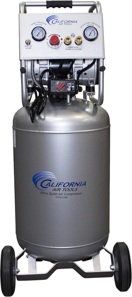 California Air Tools 20020AD Ultra Quiet Oil-Free Air Compressor 2.0 Hp, 20.0 Gal. Steel Tank Air Compressor with Automatic Drain Valve | Milton S-314MKIT ColorFit Coupler Plug Kit - (M-Style, Red) - 1/4 NPT, (14-Piece) California Air Tools 20020AD Ultra Quiet Oil-Free Air Compressor 2.0 Hp, 20.0 Gal. Steel Tank Air Compressor with Automatic Drain Valve | Milton S-314MKIT ColorFit Coupler Plug Kit - (M-Style, Red) - 1/4 NPT, (14-Piece)