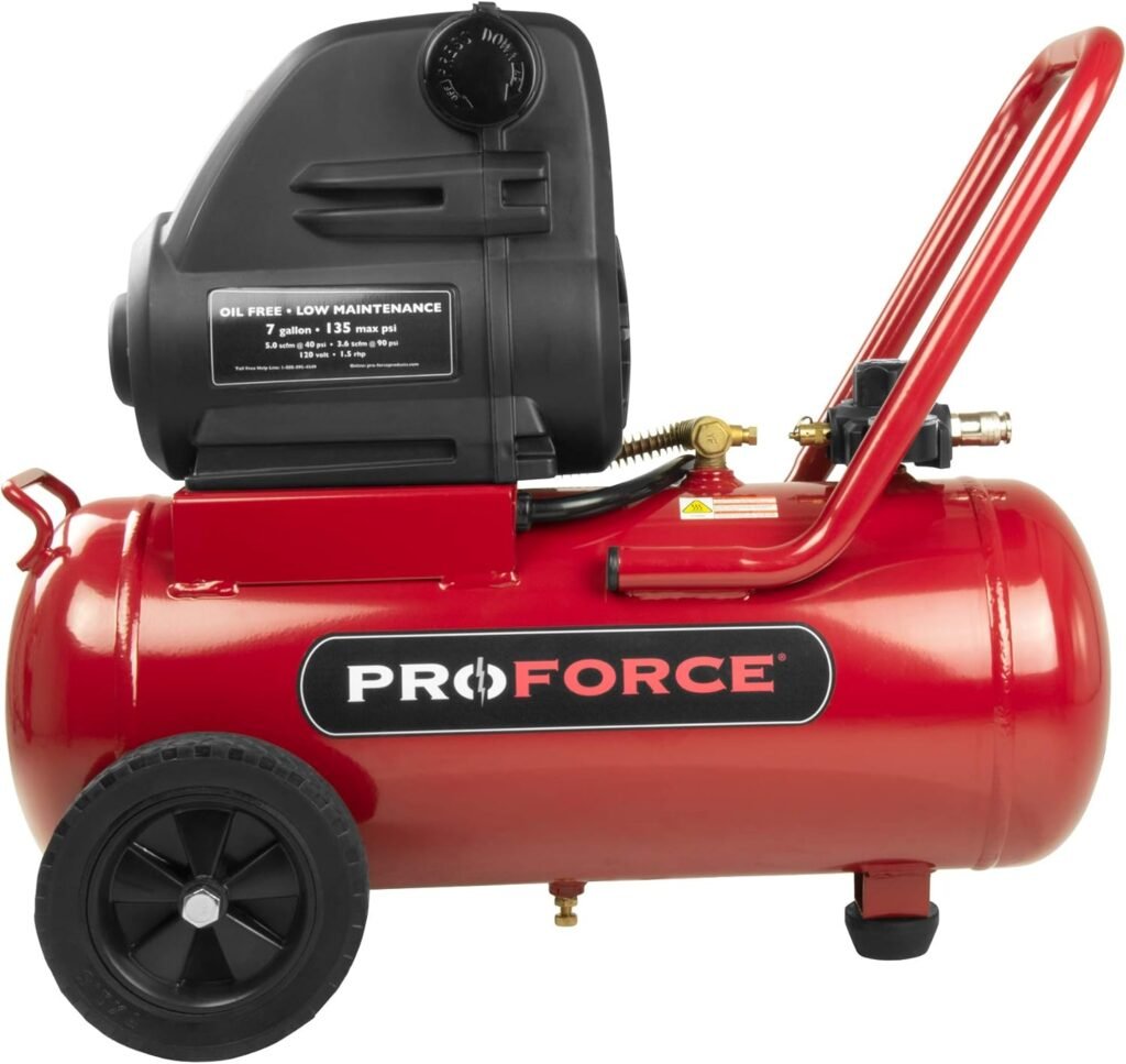 Pro-Force VPF1580719 7-Gallon Oil Free Air Compressor with Kit