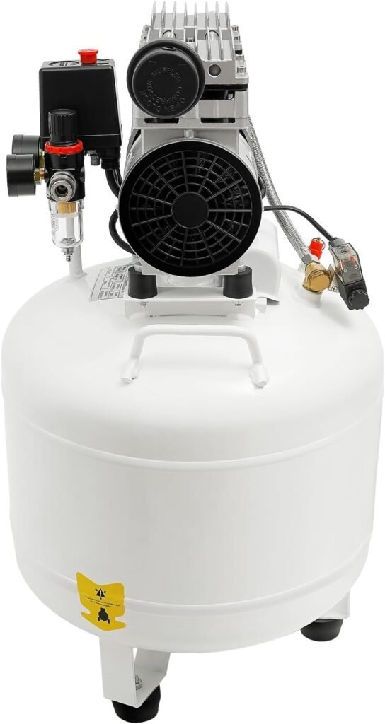 10 Gal Oil-Free Air Compressor, 1HP Ultra Quiet Air Compressing Machine 115PSI Industrial Standard Adjustable Pressure Vertical Compressor Steel Tank Compressing Air Equipment 10 Gal Oil-Free Air Compressor, 1HP Ultra Quiet Air Compressing Machine 115PSI Industrial Standard Adjustable Pressure Vertical Compressor Steel Tank Compressing Air Equipment