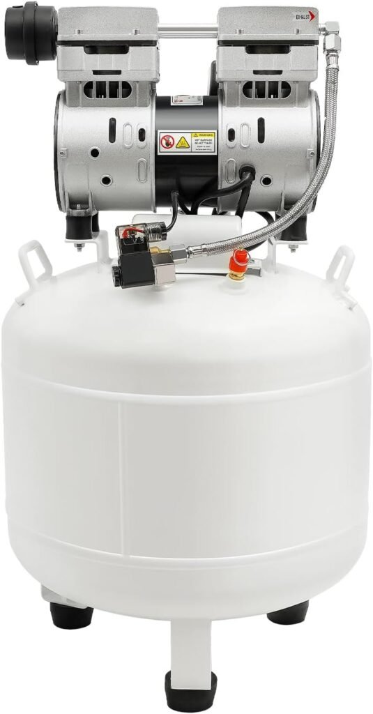 40L/ 10.57 Gal Air Compressor, 750W Portable Air Compressor 115PSI Commercial Oil-Free Air Compressor Pump with Pressure Gauge, 65dB Quiet Oil Free Air Compressors for Tire Inflation, Woodworking