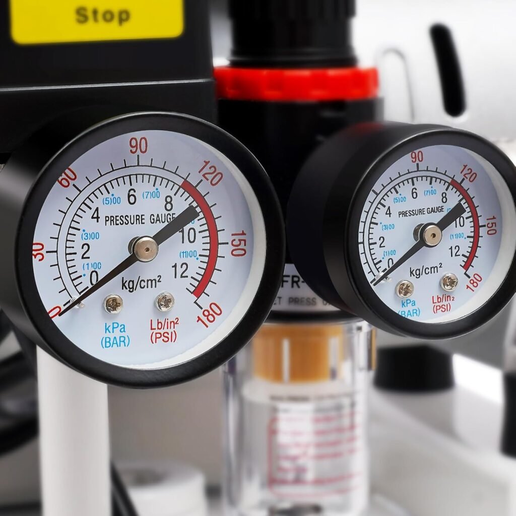 40L Dental Medical Air Compressor - Silent Oilless/Oil Free, 0.75KW 110V, 115PSI 165L/min, Portable Steel Tank Air Pump Heavy-Duty for Dental Professional Use