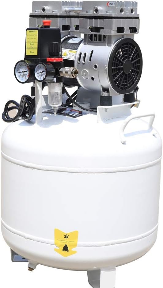 Air Compressor, 40L/10.6Gal Air Compressor, 110V 750W 58dB Ultra Quiet Oil-Free Oilless Portable Air Compressors Air Pump for Medical Equipment, Spray Gun and Steel Nail Gun