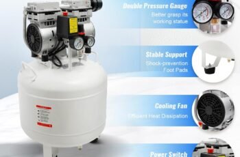 Air Compressor 40L 165PSI Super Quiet Oil Free review