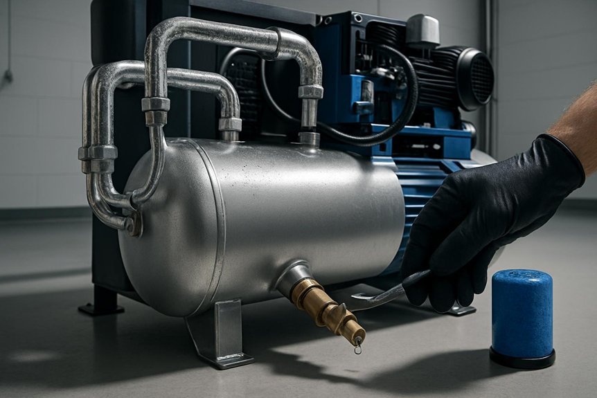 drain moisture regularly daily