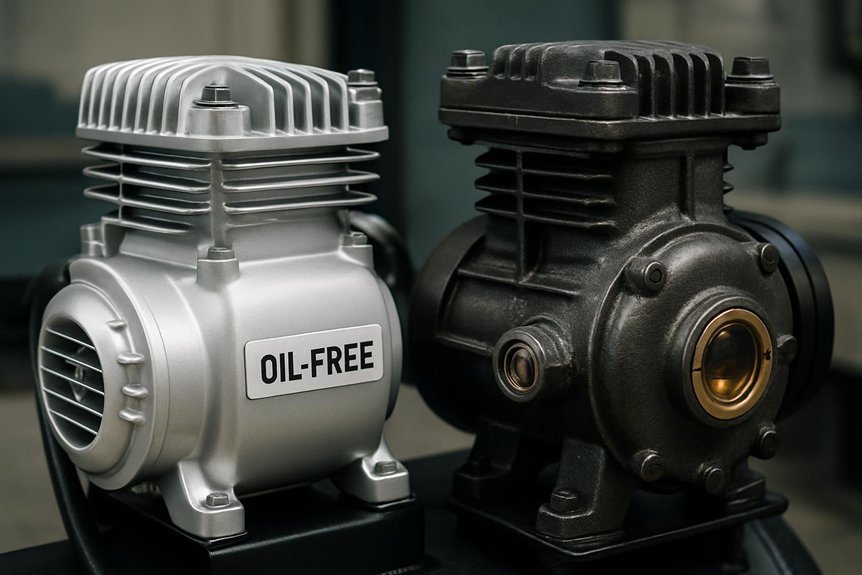 oil free vs oil lubricated differences