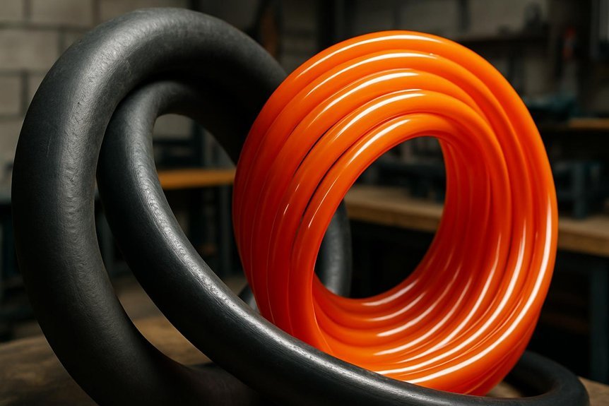 rubber hoses are more durable