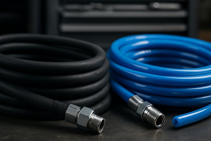 rubber vs polyurethane characteristics