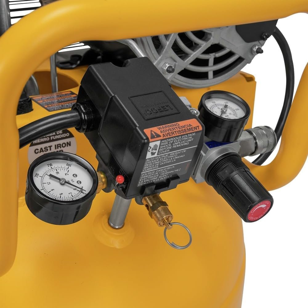 Dewalt Gallon Vertical Air Compressor, HP, Single Stage, Oil Lube Belt Drive, Max PSI, Portable Air Compressor for Home Improvement, 6.2 SCFM at PSI, Efficient Performance Dewalt Gallon Vertical Air Compressor, HP, Single Stage, Oil Lube Belt Drive, Max PSI, Portable Air Compressor for Home Improvement, 6.2 SCFM at PSI, Efficient Performance