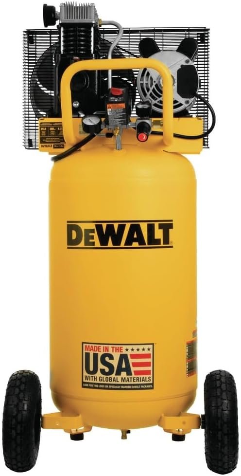 DEWALT Gallon Vertical Air Compressor, Portable, Oil Lubed, Belt Drive, Max PSI, Efficient Portable Air Compressor for Industrial Use, High-Performance Gallon Air Compressor DEWALT Gallon Vertical Air Compressor, Portable, Oil Lubed, Belt Drive, Max PSI, Efficient Portable Air Compressor for Industrial Use, High-Performance Gallon Air Compressor
