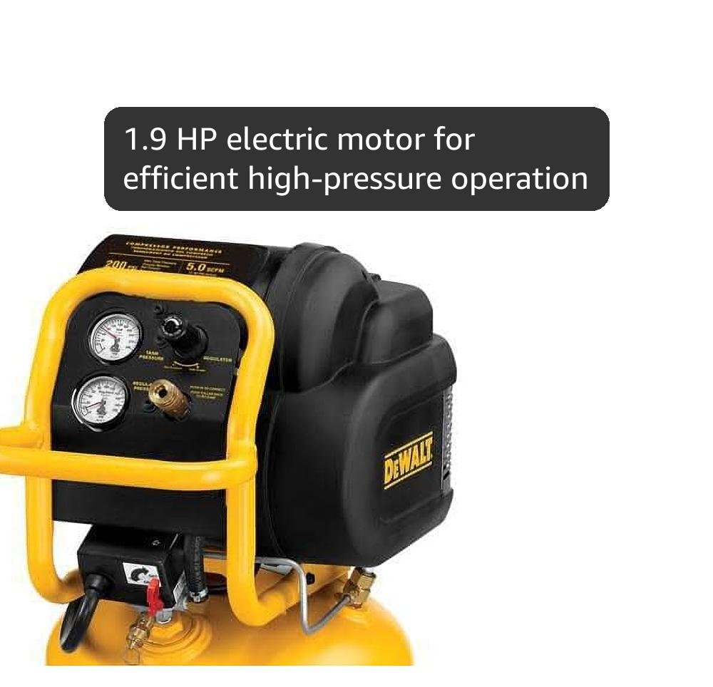 DEWALT Vertical Portable Compressor, 1.9 Hp Psi Oil Free High Pressure Low Noise (D55168) DEWALT Vertical Portable Compressor, 1.9 Hp Psi Oil Free High Pressure Low Noise (D55168)