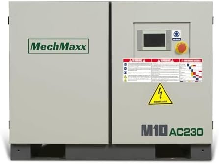 MechMaxx 10HP Rotary Screw Air Compressor – CFM, PSI, 230V 3-Phase | Industrial-Grade,Model M10AC230 MechMaxx 10HP Rotary Screw Air Compressor – CFM, PSI, 230V 3-Phase | Industrial-Grade,Model M10AC230