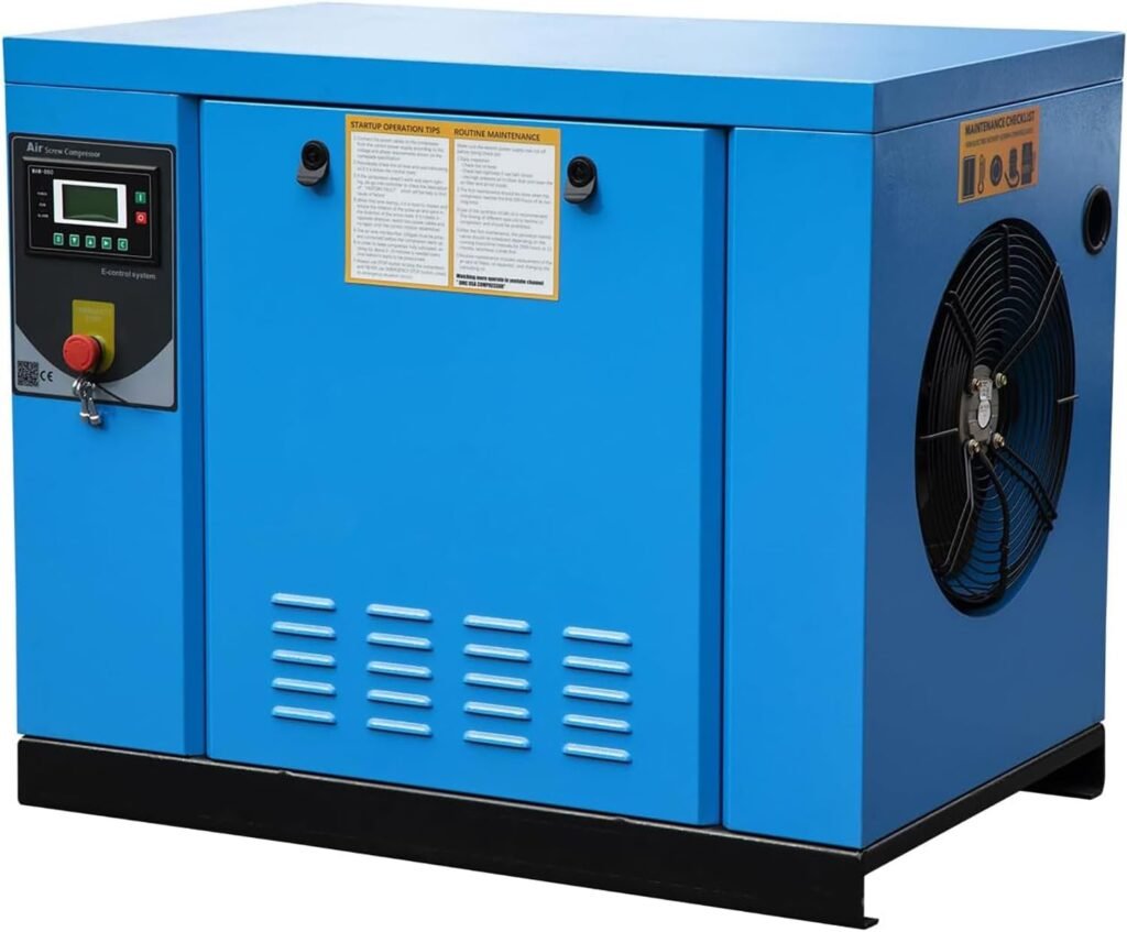 PACK7 Rotary Screw Air Compressor, 10HP (7.5kW), CFM, PSI, 460V 3-Phase, Heavy Duty Industrial Air Compressor for Machining, Fabrication Automotive PACK7 Rotary Screw Air Compressor, 10HP (7.5kW), CFM, PSI, 460V 3-Phase, Heavy Duty Industrial Air Compressor for Machining, Fabrication Automotive