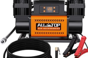 ALL-TOP 12V Air Compressor w/LCD Control Panel to Preset Target Pressure