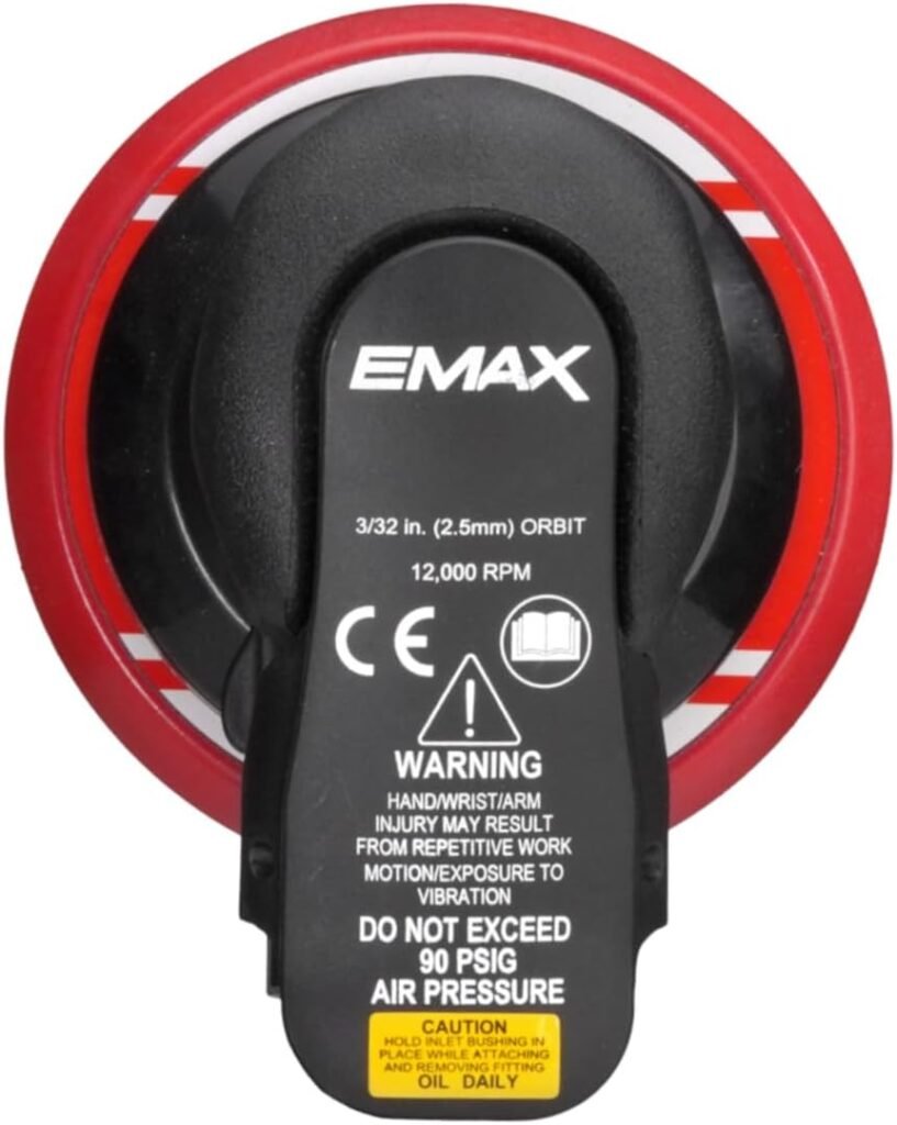 Orbital Air Sander with Vacuum, 6, Industrial Duty, Model EATOS60S1P by EMAX Compressor