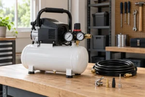 Pulsar Portable Air Compressor — 2 Gallon Horizontal Tank, 100 PSI, 1/3 HP